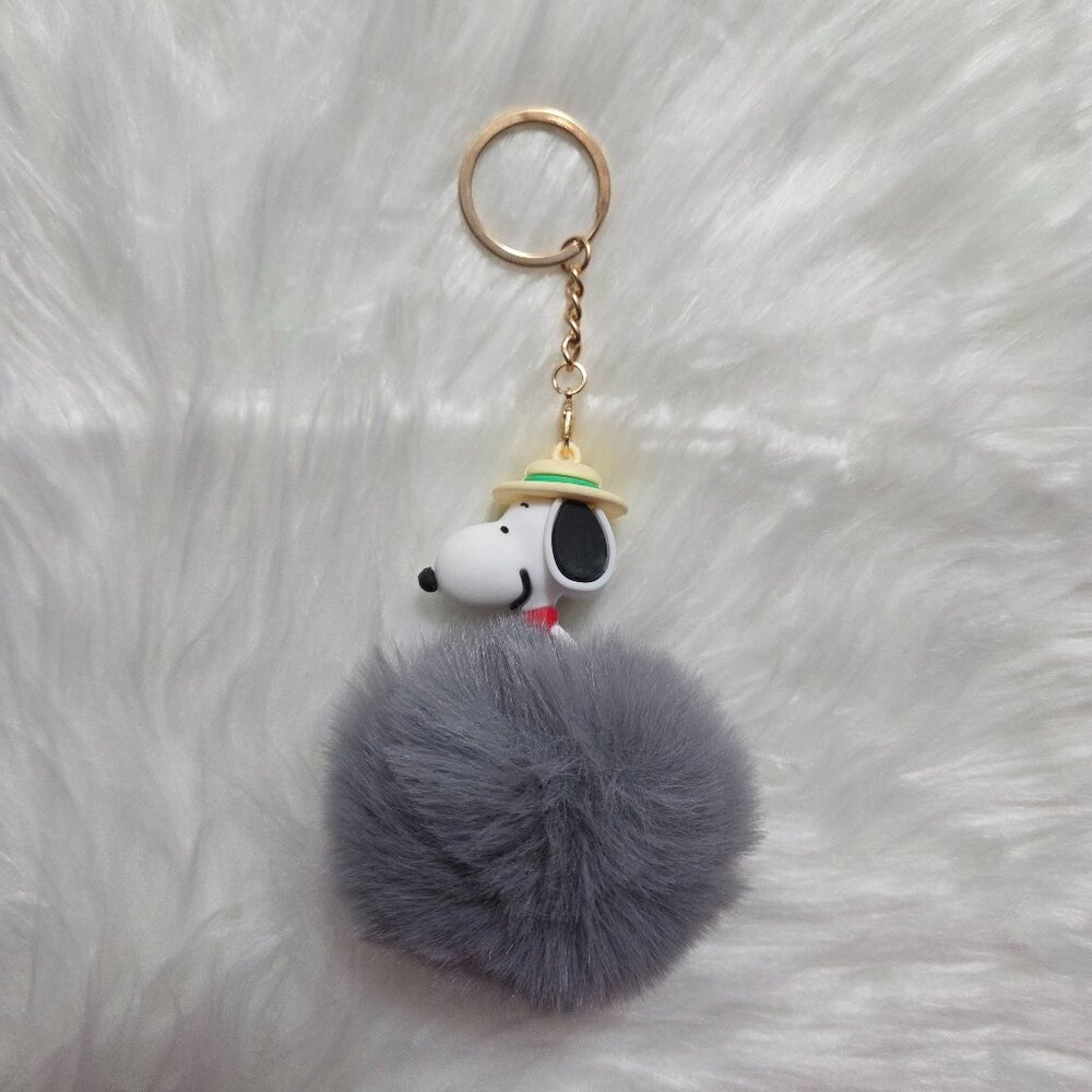 Peanuts Beagle Scout Snoopy Puff Keychain